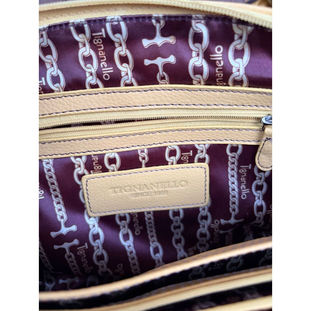 Tignanello Yellow Leather Satchel